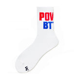 Sports and fitness socks with high top Terry bottom