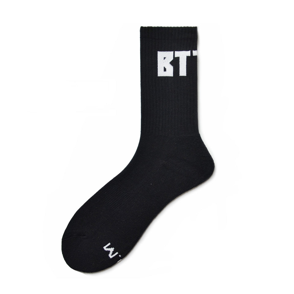 Sports and fitness socks with high top Terry bottom