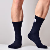Sports and fitness socks with high top Terry bottom