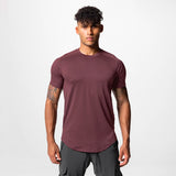 Mens Fitness Short-sleeve T-shirt Top