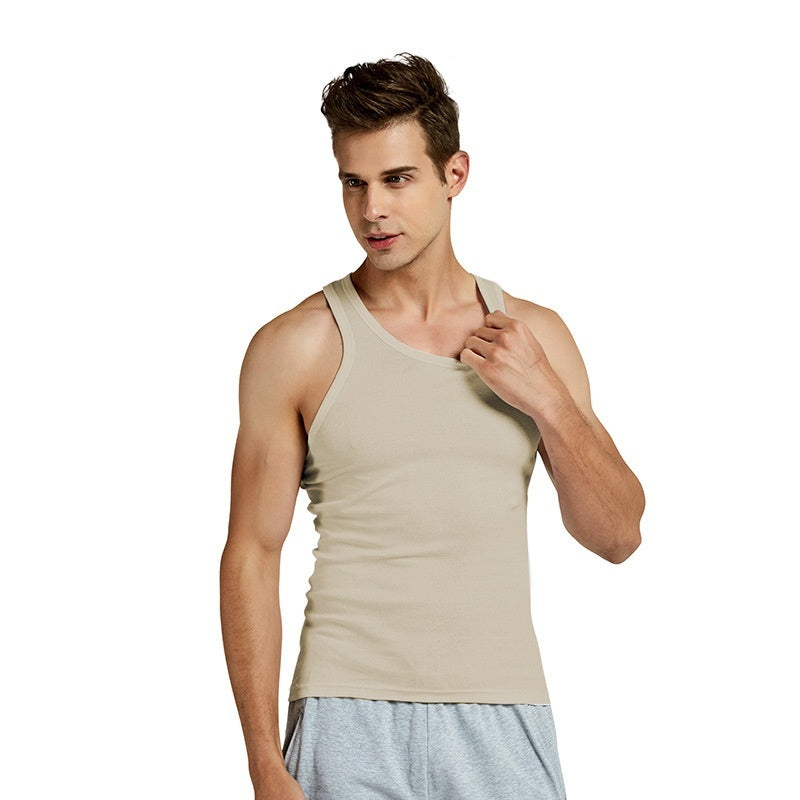 SpringSummer Cotton Mens Tank Top Fitness Ribbed