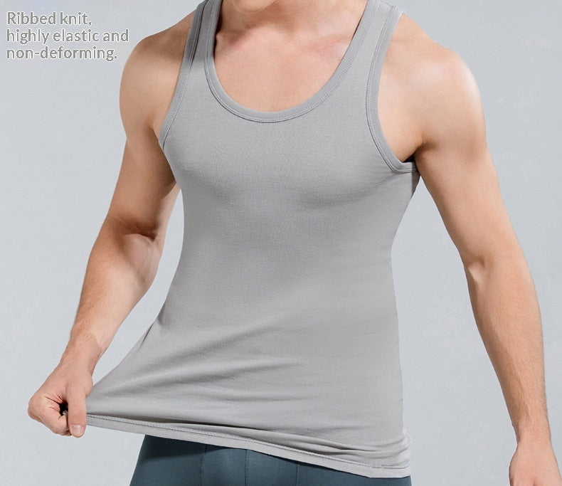 SpringSummer Cotton Mens Tank Top Fitness Ribbed