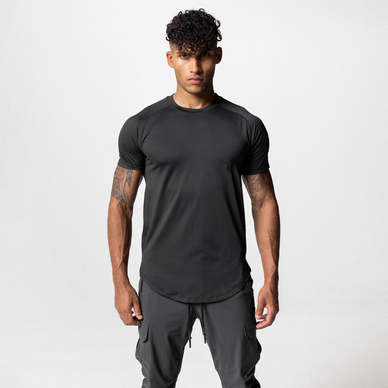 Mens Fitness Short-sleeve T-shirt Top