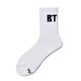 Sports and fitness socks with high top Terry bottom