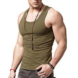 SpringSummer Cotton Mens Tank Top Fitness Ribbed