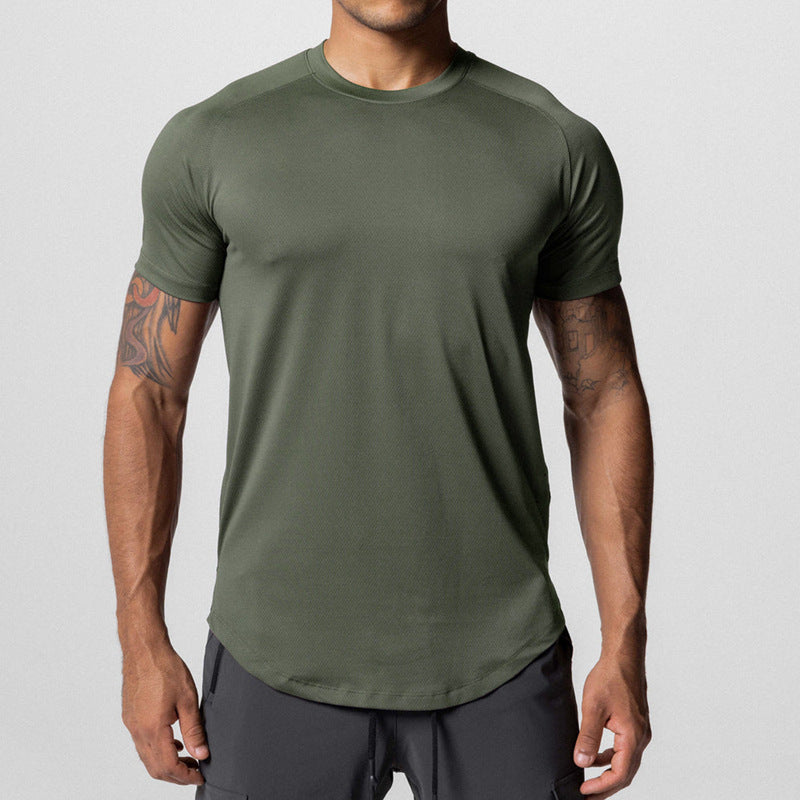 Mens Fitness Short-sleeve T-shirt Top