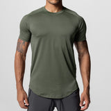 Mens Fitness Short-sleeve T-shirt Top