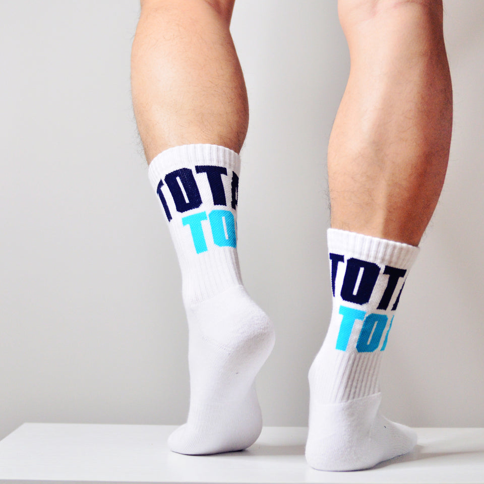 Sports and fitness socks with high top Terry bottom