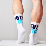 Sports and fitness socks with high top Terry bottom