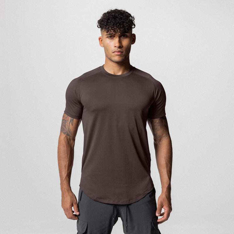 Mens Fitness Short-sleeve T-shirt Top