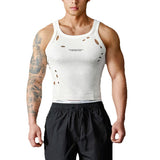 Mens Stretchy Ripped Training Wear Fitness Apparel