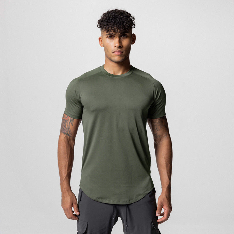 Mens Fitness Short-sleeve T-shirt Top