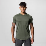 Mens Fitness Short-sleeve T-shirt Top