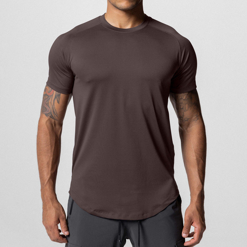 Mens Fitness Short-sleeve T-shirt Top