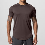 Mens Fitness Short-sleeve T-shirt Top