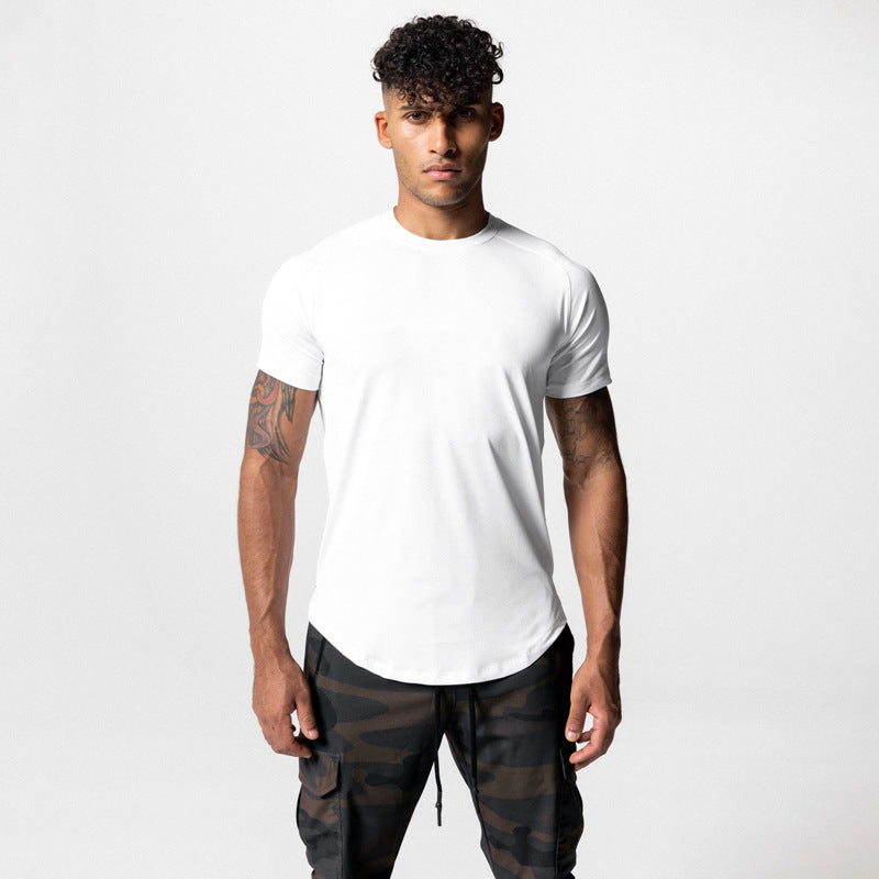 Mens Fitness Short-sleeve T-shirt Top