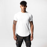 Mens Fitness Short-sleeve T-shirt Top